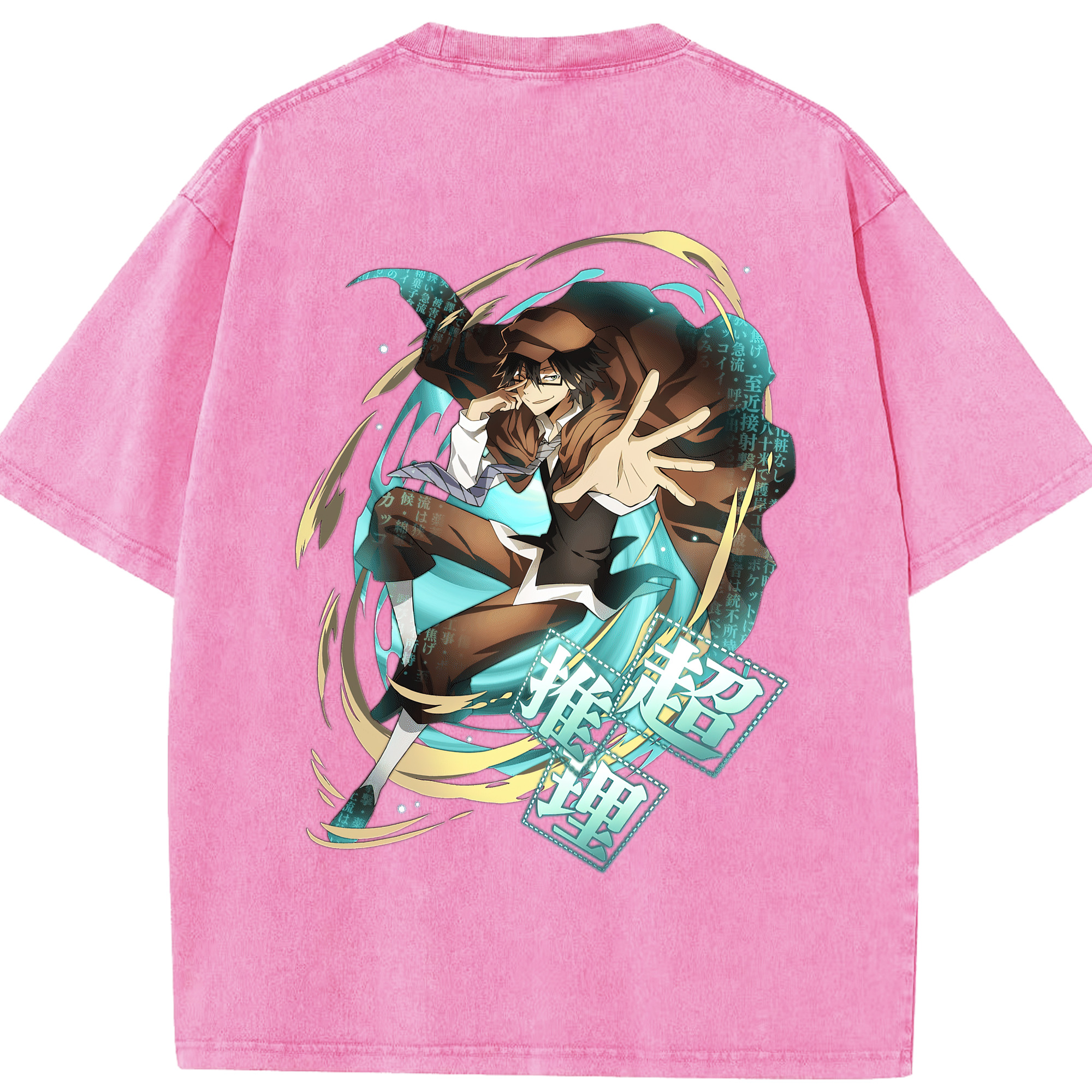 （画像用） 文豪ストレイドッグス Bungo Stray Dogs 綿100% ヴィンテージ風 半袖Tシャツ（背面プリント）